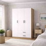 Hanah Home Armario Yaman 1600-209 Nogal y Blanco